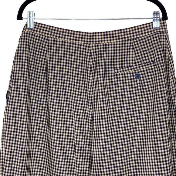 Evan Picone Women's Yellow & Blue Plaid High-Rise Straight-Leg Pants Size 14 - Picture 6 of 10